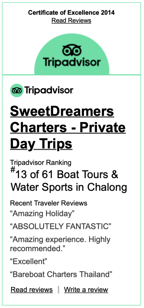 TripAdvisor reviews of Sweet Dreamers Charters